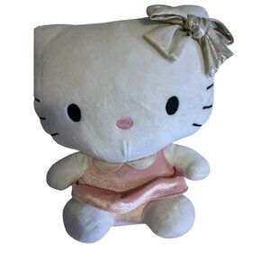 Hello Kitty Plush 10" Pink Dress Glitter Bow Stuffed Animal By Lambs & Ivy Read